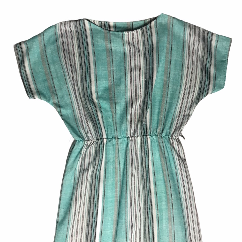 Vintage Katies Blue White Striped Dress Size 16 - Picture 2 of 9